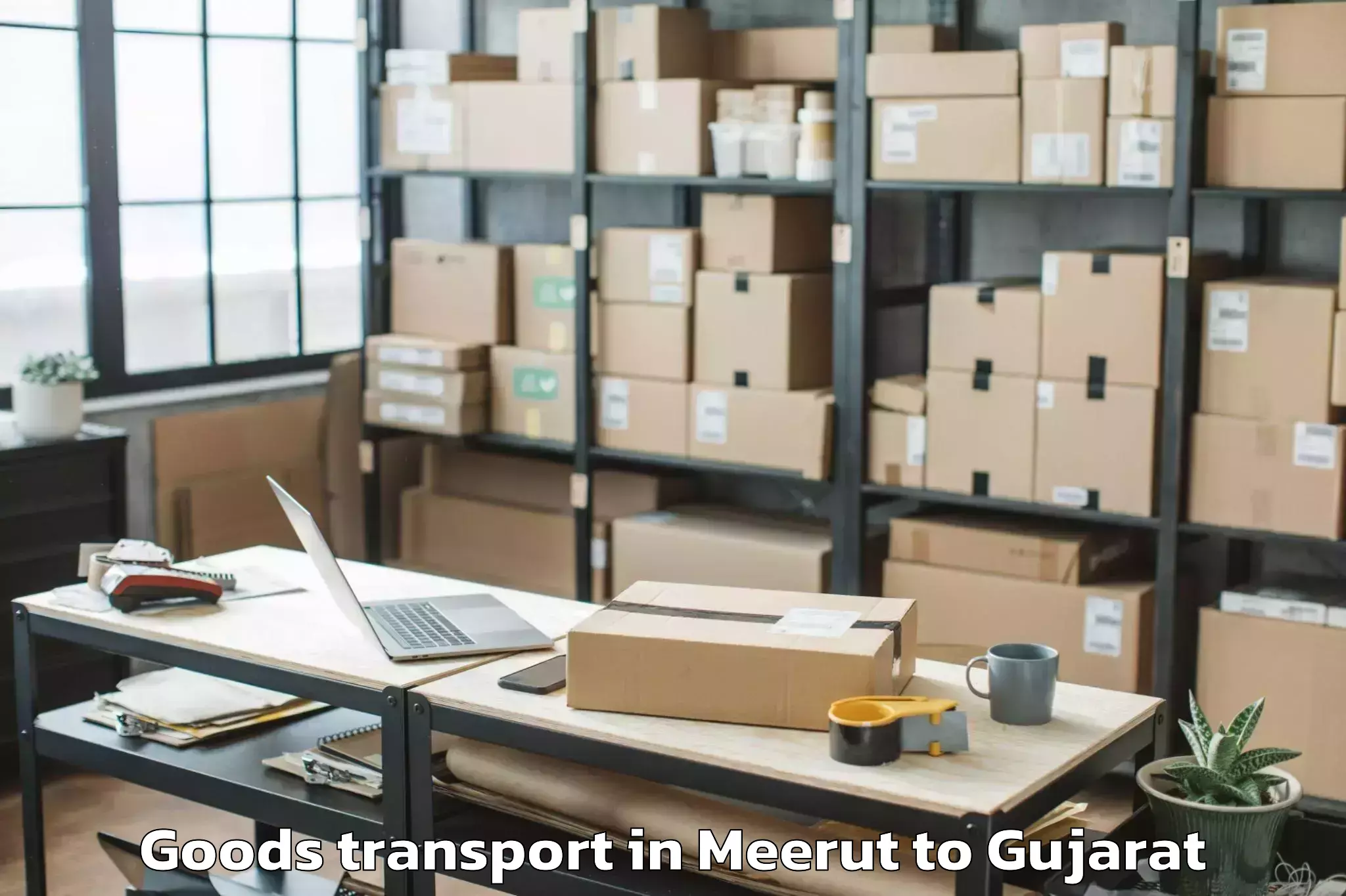 Get Meerut to Visavadar Goods Transport